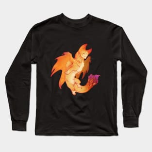 Fire Blossom Dragon Long Sleeve T-Shirt